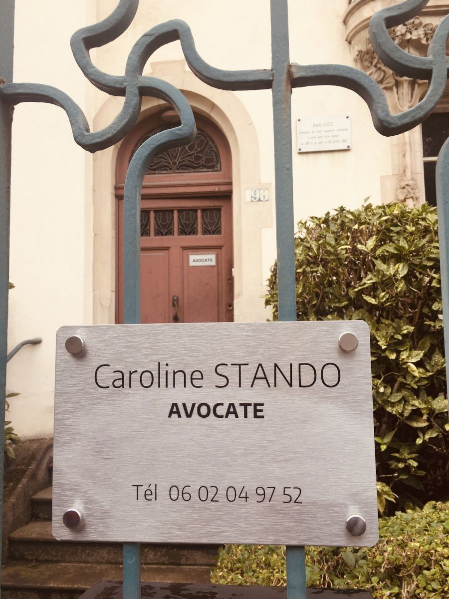 Plaque du cabinet, 198 rue Jeanne d'Arc à Nancy